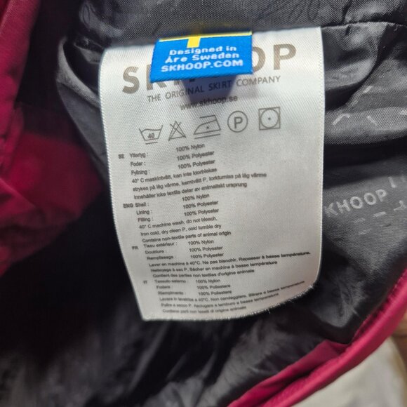 Skhoop Vest Womens M Red Long Puffer Double Full Zip Hooded Outdoor Debbie - Picture 6 of 10